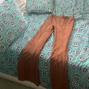 Suede Flare Pants